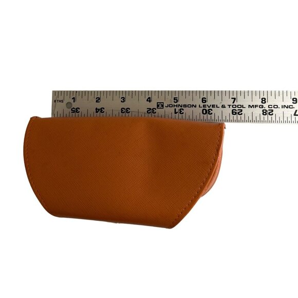 Tory Burch Orange Sunglasse Case With Snap Button Closure - Picture 4 of 7